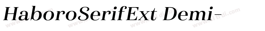 HaboroSerifExt Demi字体转换